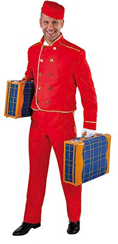 M215201-L rot Herren Hotel Diener Pagenkostüm Bell Boy Gr.L=56