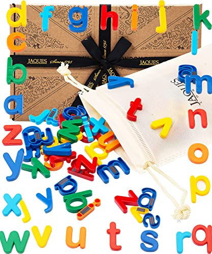 Jaques of London Magnetic Letters | 80 Pieces Alphabet Fridge Magnets for Kids | Letter Magnets | Magnetic Toys for Kids | Since 1795