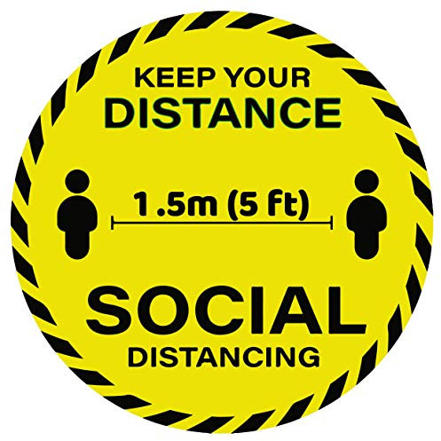 Influent UK Keep Distance - Social Distancing 1m 2m 1.5m Aufkleber - Social Distancing Sticker (1.5m)