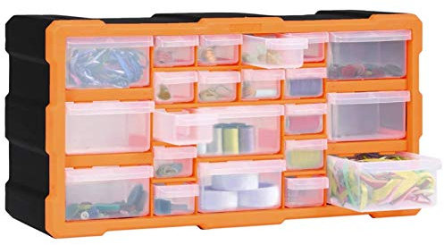 Tidyard Multi-Schubladen Organizer Werkzeugschrank aus schlagfestem Kunststoff Mit Schubladen,Sortierkasten Sortimentskoffer Sortimentskasten Sortimentsbox Kleinteilemagazin aus PP