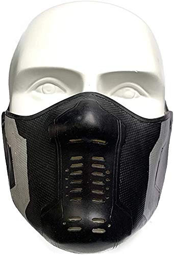 Winter Soldat Maske Bucky Barnes James Buchanan Superheld Latex Cosplay Halloween Kostüm Zubehör Schwarz