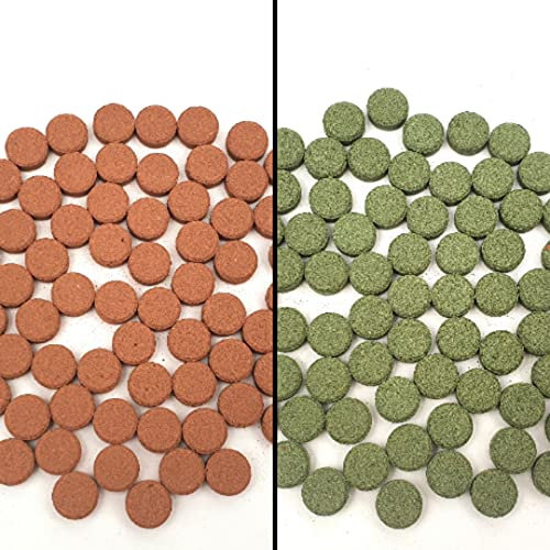 Stick On Glass Fish Food Treats | Spirulina Algae Plankton Shrimp Tablets Tank (Spirulina & Algae Tablets, 100g)