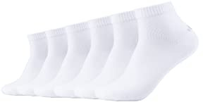 s.Oliver Kurzsocken Unisex 6er Pack Baumwolle Weiß 39/42