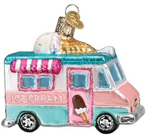 Old World Christmas Christbaumschmuck mit Eiswagen aus Glas