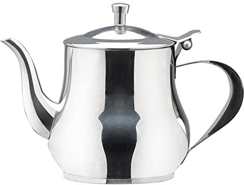 SANQIAHOME Théière de petite capacité en acier inoxydable (Argent, 360 ml)