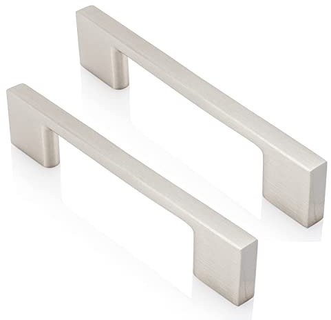 MARGUERASW 6pcs poignee de Meuble Cuisine 96mm poignée de porte Cuisine - Poignée Cuisine Poignée Placard Cuisine en Acier Inoxydable et Nickel Brossé entraxe 96mm