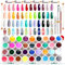 36 Colors Gel Nail Polish Set Comozon 39 Pcs Gel Nail Polish Kit with Painting Drawing Nail Brush, DIY Manicure, Nail Design for Beginner，Gift for Women