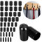 cobee Gummi Endkappen, 40 Stück Vinyl Endkappen für Schrauben, Vinyl, Rohr Flexibles Rohr, Pfosten, Schraubenkappen Schrauben Gewindeschutz Abdeckung Sortiment, 3 mm/6 mm/9 mm/12 mm, schwarz