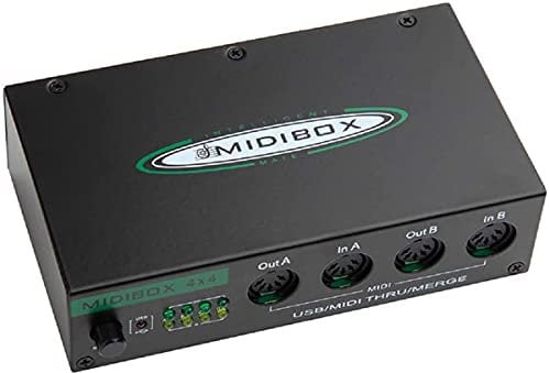 Oikabio MIDI Box Music Instrument USB MIDI Interface Thru Box 64 canali MIDI