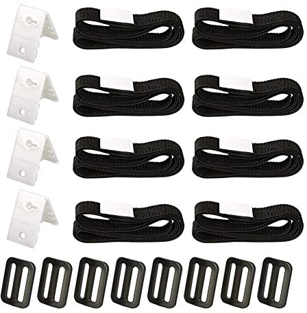 8 Pièces Bâche pour Piscine Sangles Et Clips, Kit Fixation pour Les Enrouleurs Moulinet Couverture Solaire Piscine pour Tube Solaire Moulinet Piscine Creusée