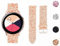 Bling Watch Bracelet pour Sumsung Galaxy Watch 5 Bracelets 40mm 44mm/Galaxy Watch 5 Pro 45mm, 20mm Cuir Remplacement Watchband (ORANGE)