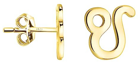 SOFIA MILANI - Damen Ohrringe 925 Silber - vergoldet/golden - Löwe Sternzeichen Ohrstecker - E2147