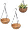 2 Piezas Colgante de Plantas Cesta de Macetero, Cestas Colgantes de Coco, Cestas Colgantes Decoración de Jardín, Cestas de Plantas Colgantes Decorativas, para Plantas en Interior y Exterior, 21cm