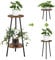 MUAEEOK Support de plantes d'intérieur haut, 2 niveaux, convertible en bois, support de pot de fleurs, étagère multifonction pour plantes, salon, balcon, jardin, terrasse, bureau (bois d'ingénierie)