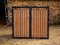 Double Wheelie Bin Steel Storage with Soft Close Lid - Outdoor Trash Can Storage - Teak Wood Effect - Size 80D x 132W x 116H centimetres