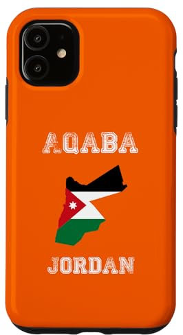 iPhone 11 Retro Aqaba Jordan Distressed Jordan Flag Case