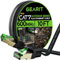 GEARit Cat 7 Outdoor Flat Ethernet Cable (10ft, Black) Direct Burial Rated LLDPE Jacket - Indoor Cat7 Shielded FTP 600MHz 10Gbps High Speed Gaming Computer Network RJ45 Snagless Patch Cord Internet