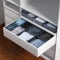 ORLISA 8er Set Schubladen Organizer kompatibel mit PAX Kleiderschrank 100x58 cm, Faltbare Stoffboxen mit Stabiler Basis für Kleidung, Robust Grau