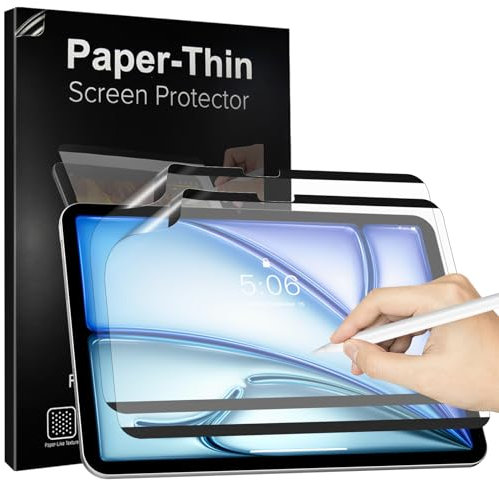 TiMOVO 2Piezas Protector de Pantalla Magnético Tipo Papel para iPad Air 13 Pulgadas (M3/M2-2025/2024), Extraíble Reutilizable Película Mate para iPad Air 13,Dibuja como en Papel Anti Reflejos