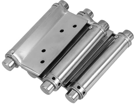 HOMOCONO 2pièces Charnière à Double Ressort Inoxydable Pour Porte Automatique Charnière De Porte Saloon à Fermeture Pratique Idéale Pour Portails Et Clôtures