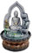 Fontaine d’Intérieur Fontaine de Bureau Bouddha Bouddhisme Ornement Yoga Calmant Débit d'eau Figurine avec Débit d'eau Circulaire for la Décoration de Chambre à Coucher de Bureau à Domicile Fontaine d
