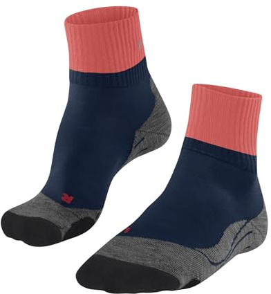FALKE Damen Wandersocken TK2 Explore Short W Sso Wolle Funktionsmaterial antiblasen dick 1 Paar, Blau Blue Pond 6598, 39-40