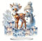 Syntego 5D DIY Diamond Painting Christmas Decoration Kit I Crystal Rhinestone Acrylic Tabletop Ornament I for Adults & Beginners I Easy to Use & Perfect for Art Lovers (Snowman and Reindeer 2)