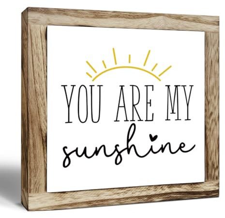 Rustikales Holzschild, inspirierende Dekoration, You Are My Sunshine-Schild, Holzschild, Tischdekoration, Kinderzimmer-Dekoration, Kinderzimmer-Dekoration, positive Heimdekoration