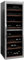 mQuvée Freistehender Weinkühlschrank - WineExpert 180 Stainless, 2 Temperaturzonen, Kapazität 180 Flaschen, Buchenholzregale auf Schienen, UV-geschützte Glastür, zwei Zonen 5-20°C