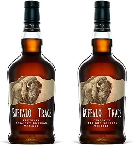 Buffalo Trace Kentucky Straight Bourbon Whiskey, 70cl, ABV 40% - Ideal partner in Old Fashioned Cocktail (Pack of 2)