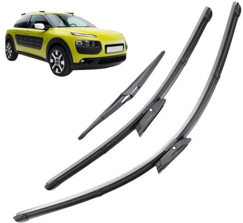 Ensemble de balais d'essuie-Glace Avant et arrière pour Citroën C4 Cactus 2014-2023 26''+18''+10'' Balais d'essuie-Glace