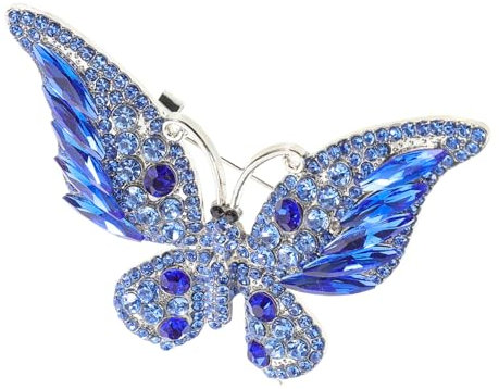 DEARMAMY Stilvolle Schmetterlingsbroschen Modische Anstecknadel Mit Strasssteinen Für Damen Vielseitige Schals