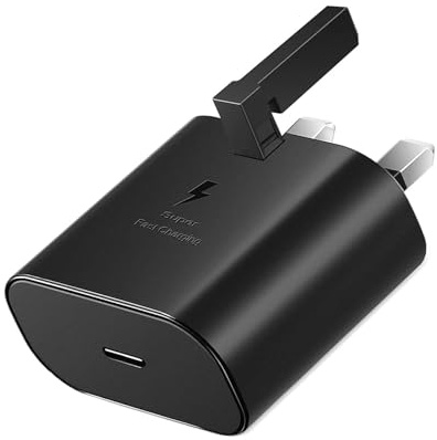 Xueniu 25W Super Fast Charger Plug PD 3.0 Certified UK Wall Adapter USB C Fast Charging Plug 3 Pin Mains for Galaxy Smartphones and Other USB Type C Devices