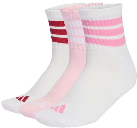 adidas Unisex 3 Stripes Cushioned Sportswear Mid Cut Socks 3 Pair Pack Socken