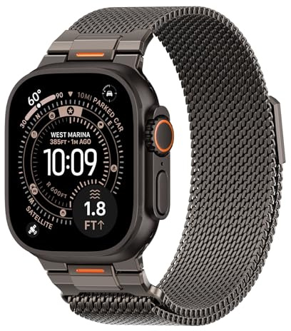 SOLOLUP Milanaise Magnetic Armband für Apple Watch Ultra 3/2 Armband Herren | 49mm 46mm 45mm 44mm 42mm 41mm 40mm 38mm Milanese Loop,Edelstahl Metall Verbinder Band für iWatch 11 10 9 8 7 6 5 4 3 SE 3/2