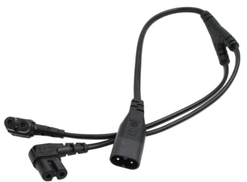 Hoite Dual C7 auf C8 Splitterkabel, IEC320 C8 auf Dual C7 Kabel für Laptoplampe Haushaltsgeräte 12