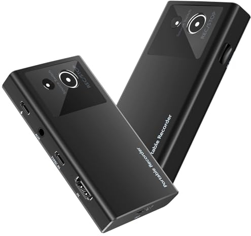 UNISHEEN 4K 60FPS Portable Video Recoder-Capture Card for Streaming,HDMI or DisplayPort Over USB-C,AUX Earphone Monitoring,Compatible with Phone,Media Player,Computer,TV Sticks,Video Disc Player..