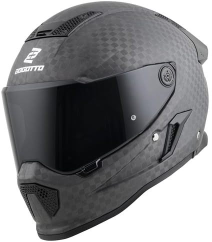 Bogotto Rapto CheckR Carbon Helm, Carbon Matt, M, Motorrad, ECE 22.06