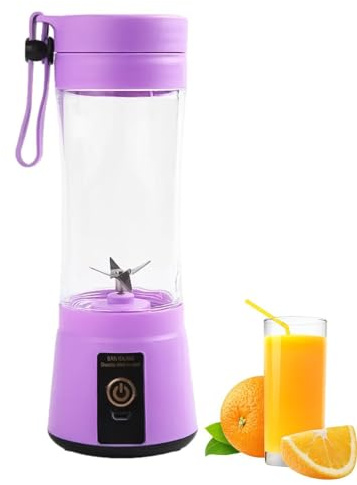 Bottiglia miscelatrice per frutta, mini spremiagrumi elettrico, portatile, 400 ml, resistente alle alte temperature, per campeggio, casa, lavoro, scuola, viaggi