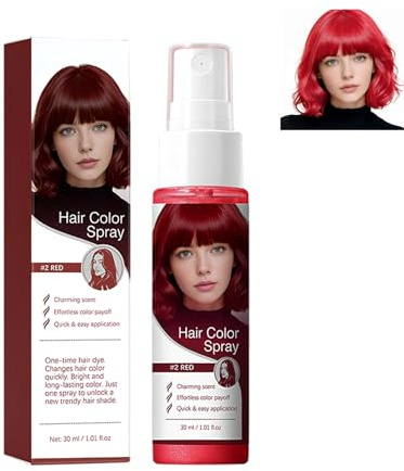 Eazerom Spray de Color Temporal para el Cabello Rojo en Aeroso, | Color de pelo RosaLavable,Color Rosa temporal instantáneo para Hombres y Mujeres,Secado Rápido y Fácil de Lavar