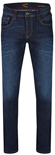 camel active Herren Regular Fit 5-Pocket Jeans aus Baumwolle Dunkelblau, menswear-30/32
