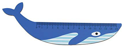 Rex London Holzlineal in Walform, Blau - 22 cm