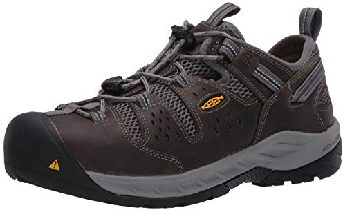 KEEN Utility Men's Atlanta Cool 2 Low Steel Toe ESD Work Shoe, Gargoyle/Midnight Navy, 13 Medium US