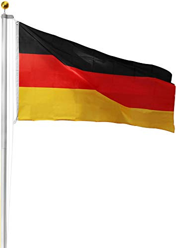 Fahnenmast aus Aluminium Farbe Deutschland Größe 9.00 Meter
