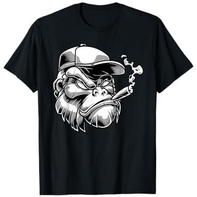 Gorilla mit Zigarre Silberrücken Affe Geschenk T-Shirt