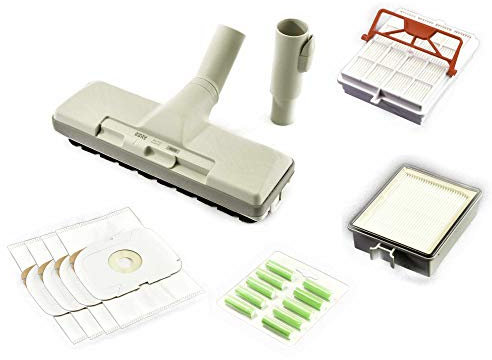 Staubsaugerdüse Bodendüse Automatik-Bodendüse (weiß) passend für LUX1 / D820 / LUX Intelligence, SP115 + 12 Staubbeutel + Hygienefilter + Motorschutzfilter + 1 x Duft