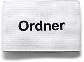 Sportacular Gear Ordner-Armbinden Sets (5 oder 10 Stk.) mit Klettverschluss weiß individuell anpassbar | Ordnerarmbinde Binde (5)
