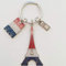 VIANAYA Porte Clef Paris Tour Eiffel en métal - modèle Tour Eiffel + Notre Dame de Paris - Hauteur de la Tour Eiffel 6CM