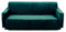 DH-Link Stretch-Sofabezug aus Samt, Plüsch, rutschfest, 1 Stück, für 3-Sitzer, 170-210 cm, Dunkelgrün