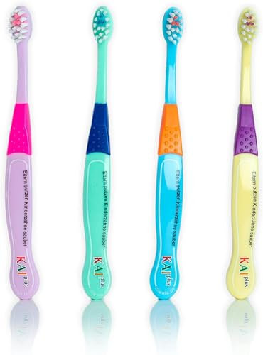 Clienis® | Zahnbürste Baby 0 bis 3 Jahre | Baby Zahnbürstenset | Kinder Zahnbürste extra weich | KAI plus |Care baby toothbrush (4 er Set U3 Zahnbürsten)